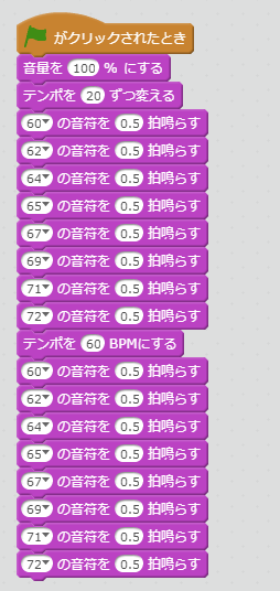 テンポを60BPMにする