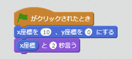 10歩動かすブロック例