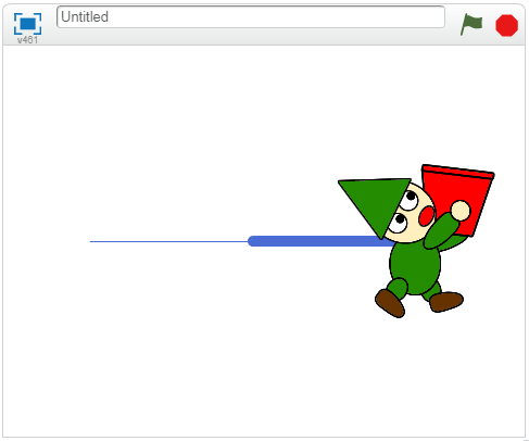 ペンの太さを1にする